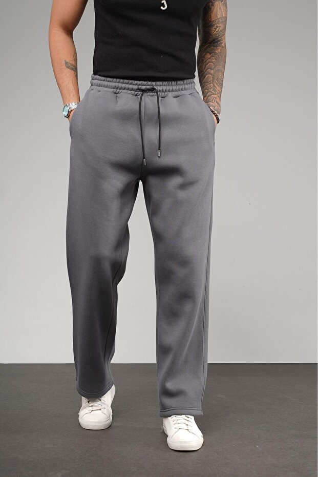 Baggy Fit Elastic Waist Bottom Sweatpants