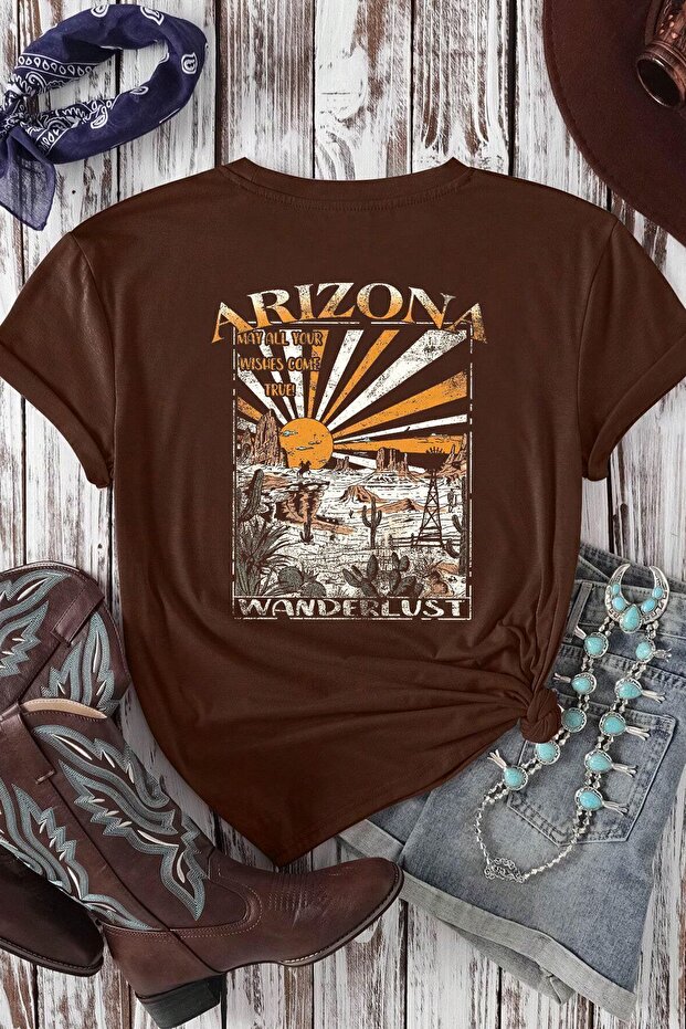 Unisex Back Printed Arizona Oversize T-shirt