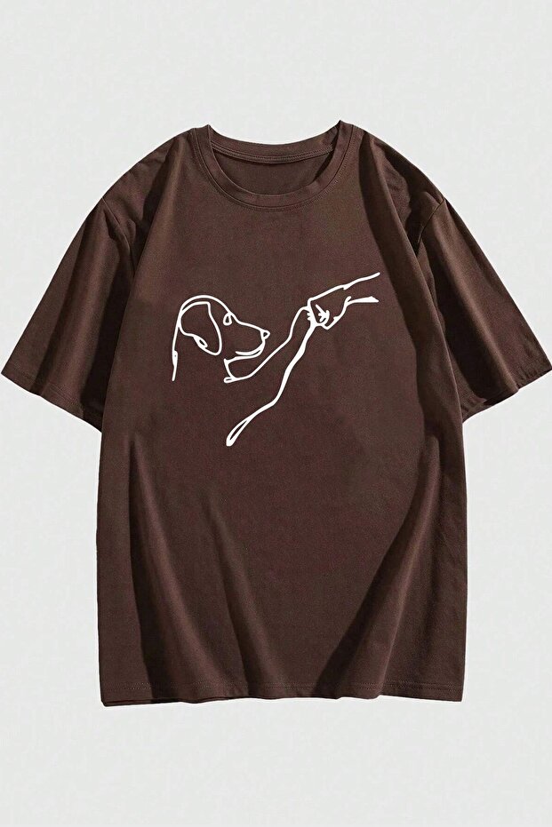 Can My Friend Dog Themed Unisex Oversize Tshirt