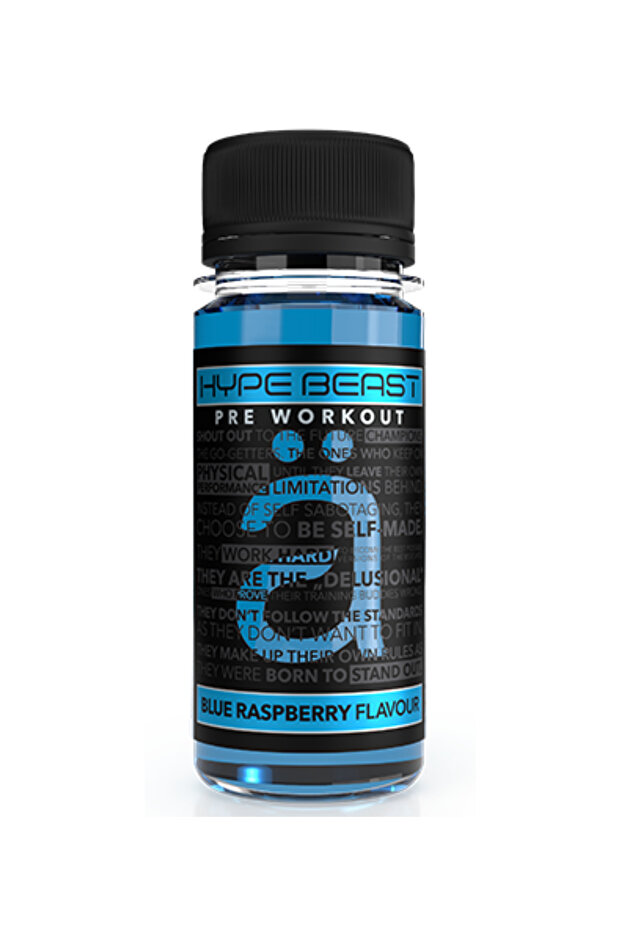 نانو سبس-هايب بيست باور شوت توت ازرق ٦٠مل-Nano Supps Hype Beast Pre workout Shot Blue Raspberry 60ml