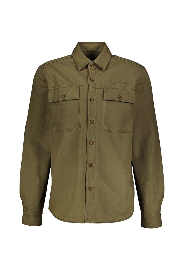 Khaki Men's Shirt Lf2037426