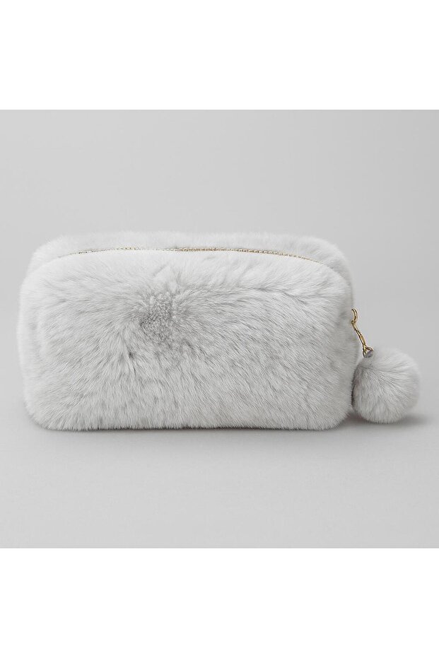 Plush pencil case makeup bag 10x20 cm domestic production single compartment large volume