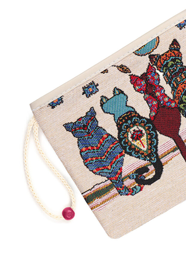 محفظة نسيج نمط القط - 3