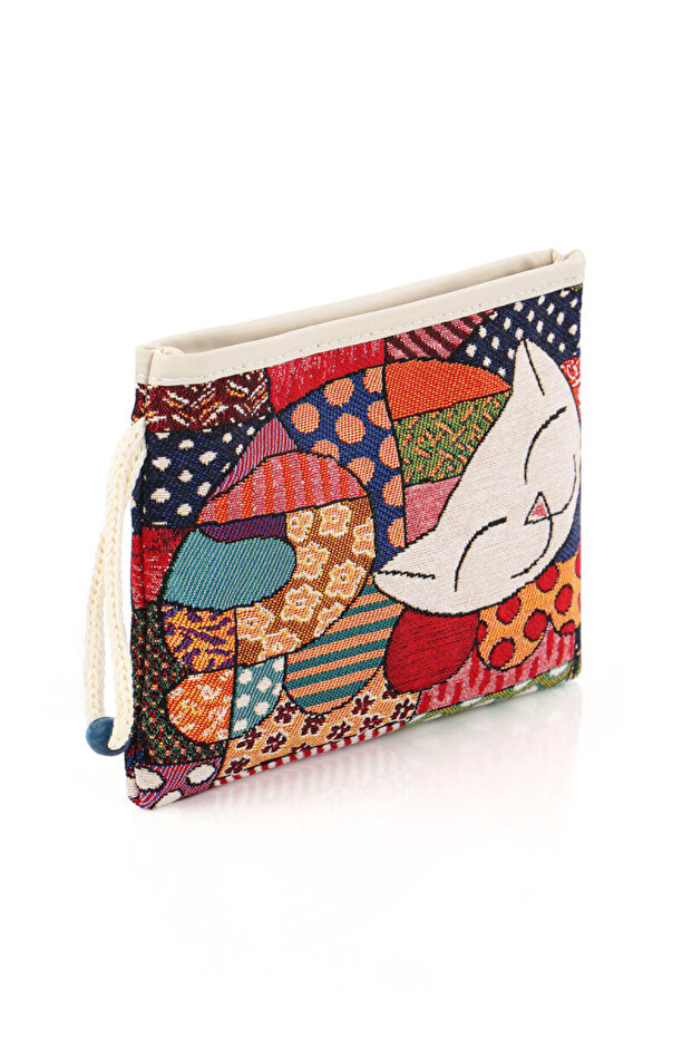 محفظة نسيج نمط القط - 2