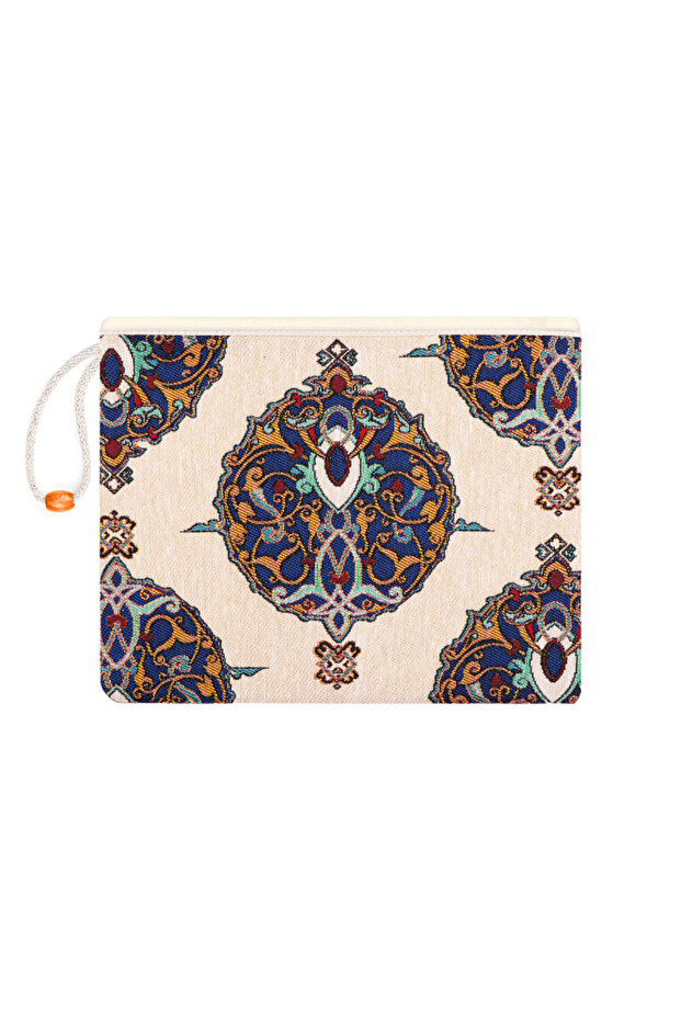 Tile Pattern Tapestry Handbag - 1