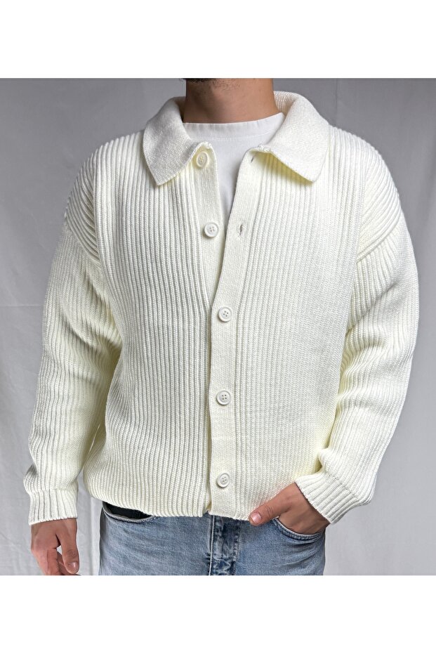 REGULAR ÖRME DÜĞMELİ FİT HIRKA - 2