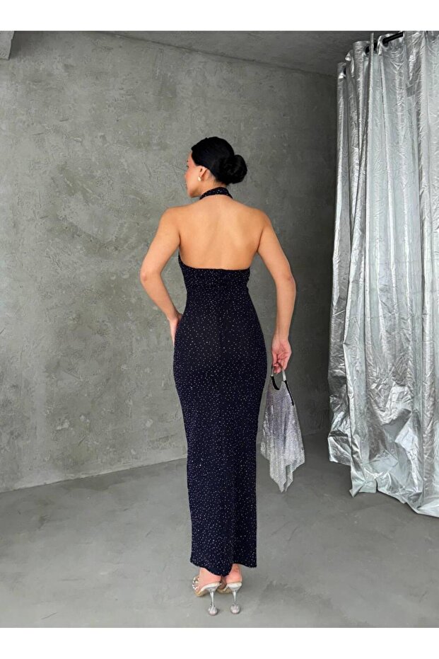 Rochie lungă brodată cu pietre - 4