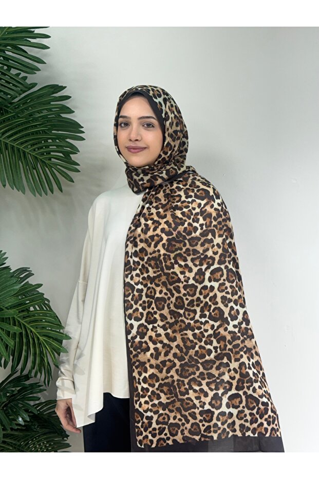 Leopar desen soft şal - 3