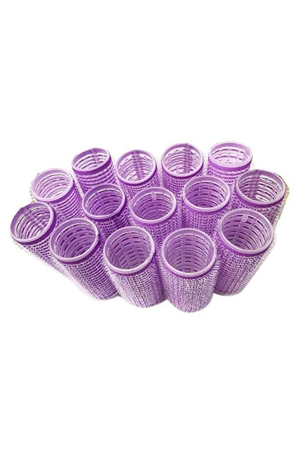 14 Piece Self Grip Hair Roller Curler Set - Purple