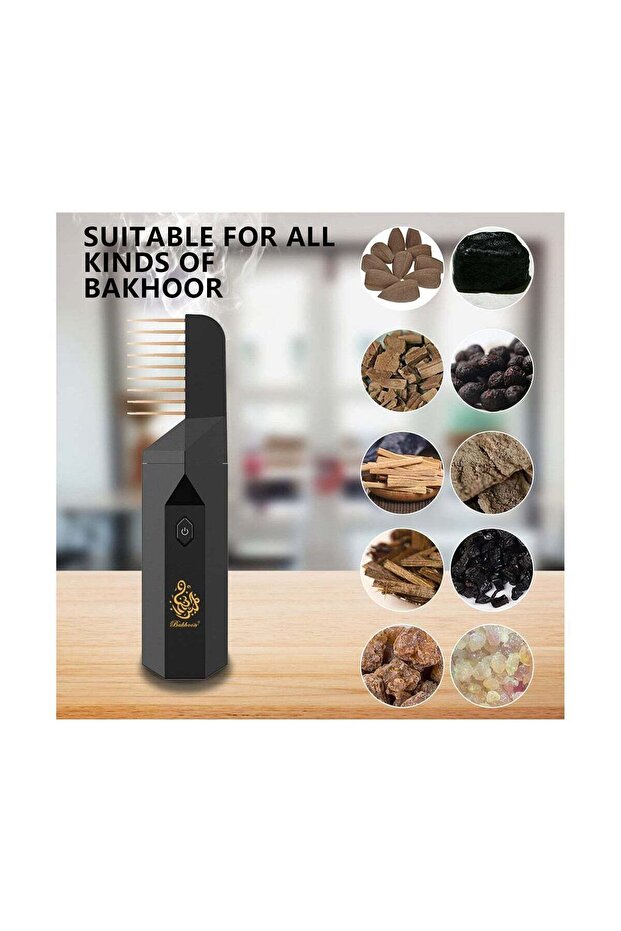 Electric Comb Bukhoor B26 Incense Burner - USB Rechargeable Portable Aroma Diffuser