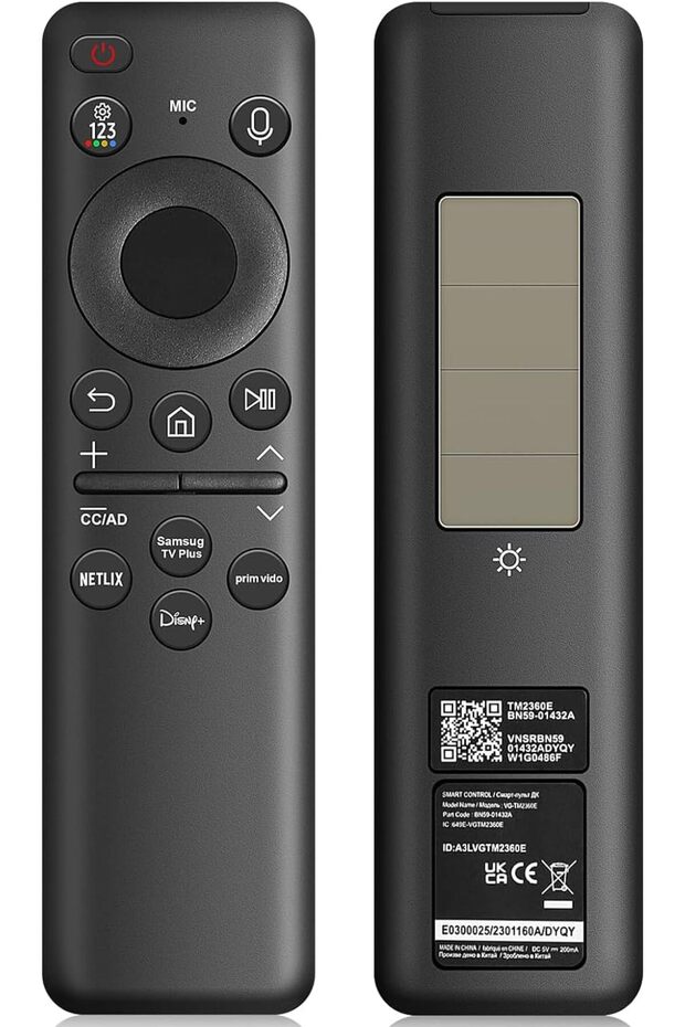 BN59-01432A Solar Voice Remote Replacement for Samsung Neo QLED S90D (Black)