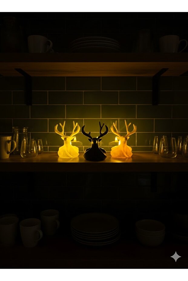 Geyik Led Mumluk Seti - 2