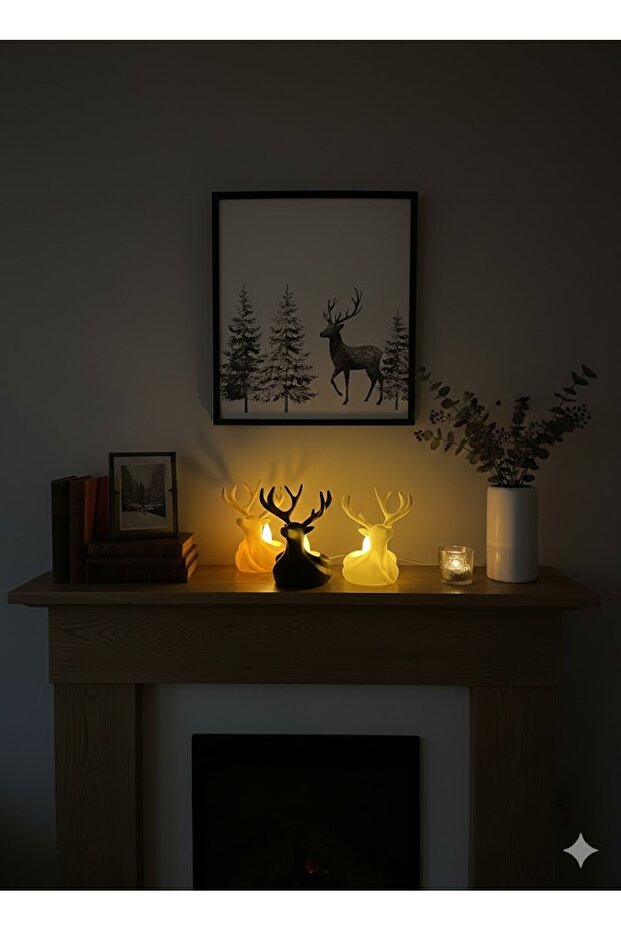 Geyik Led Mumluk Seti - 6