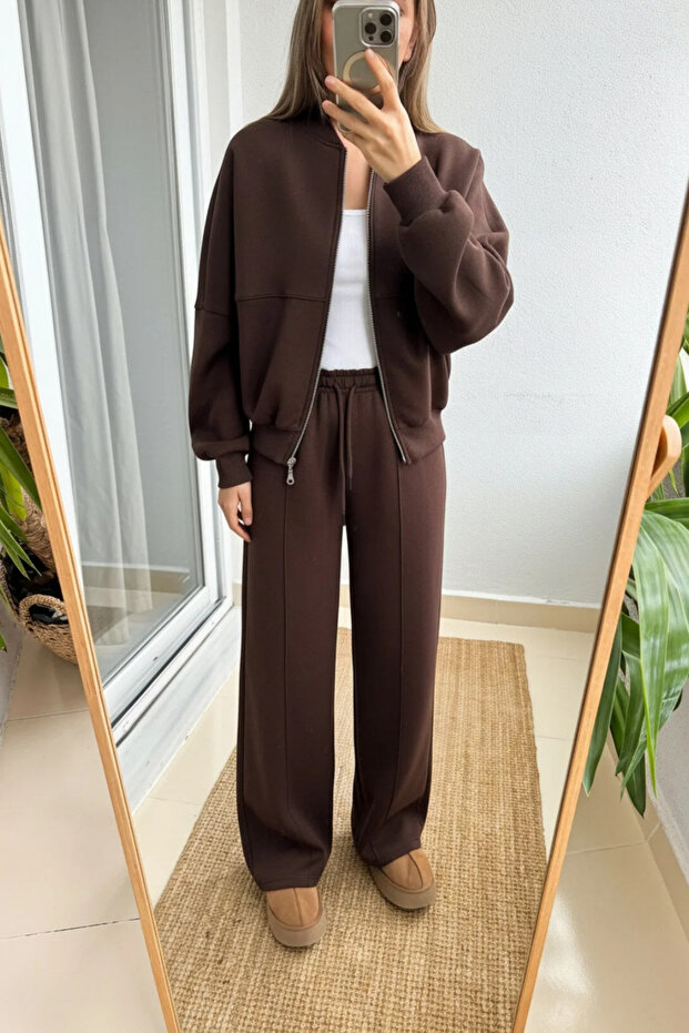 طقم سترة نسائية أساسية مريحة بثلاث خيوط - 2