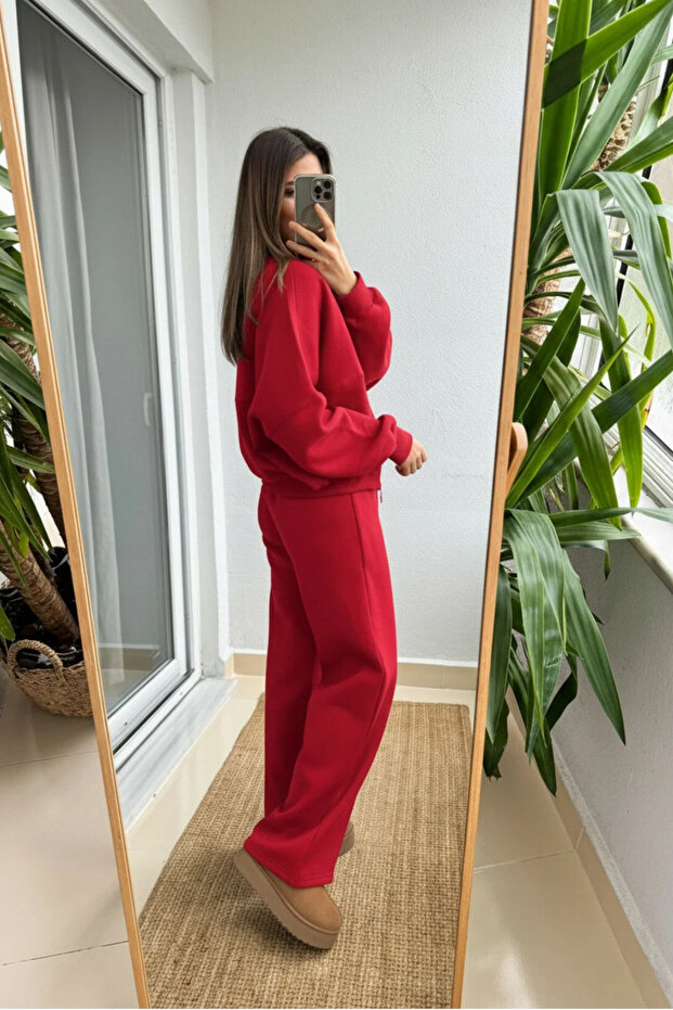 طقم سترة نسائية أساسية مريحة بثلاث خيوط - 3