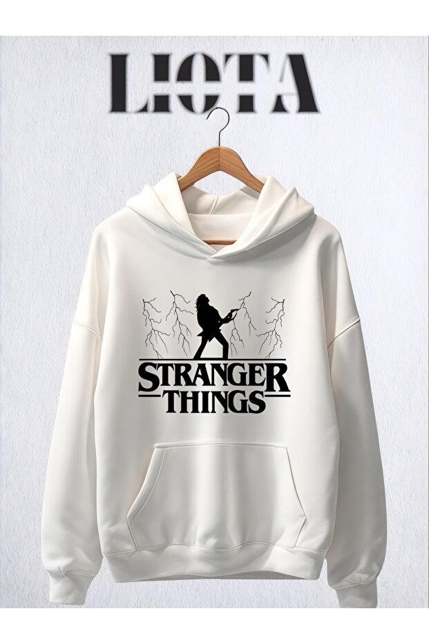 Stranger Things Printed Oversize Sweatshirt