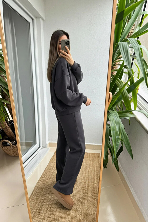 طقم سترة نسائية أساسية مريحة بثلاث خيوط - 3