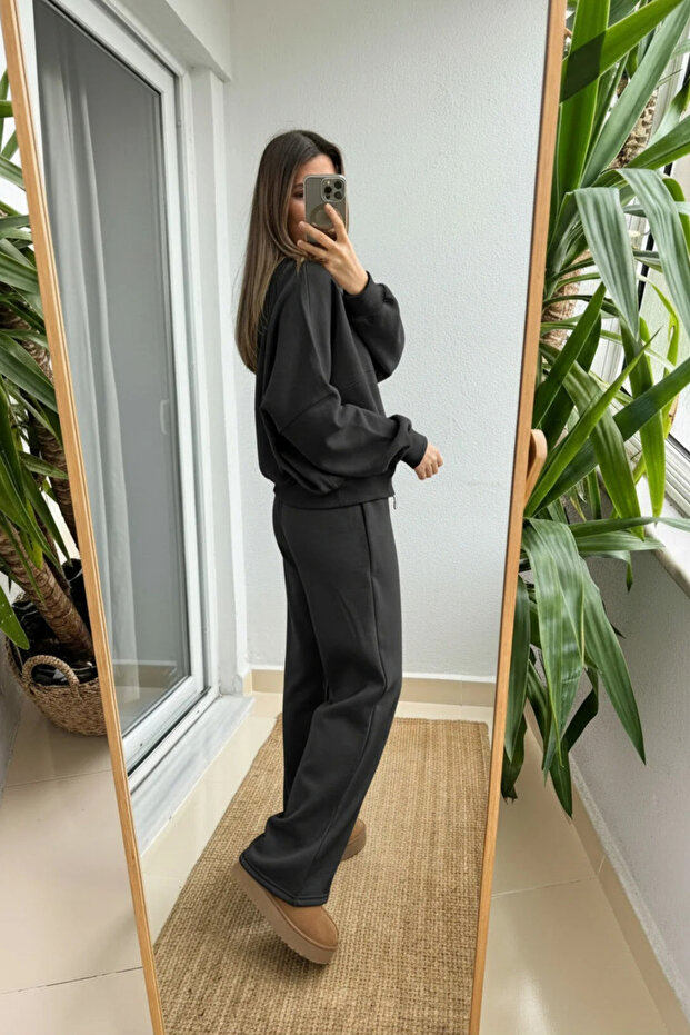 طقم سترة نسائية أساسية مريحة بثلاث خيوط - 4