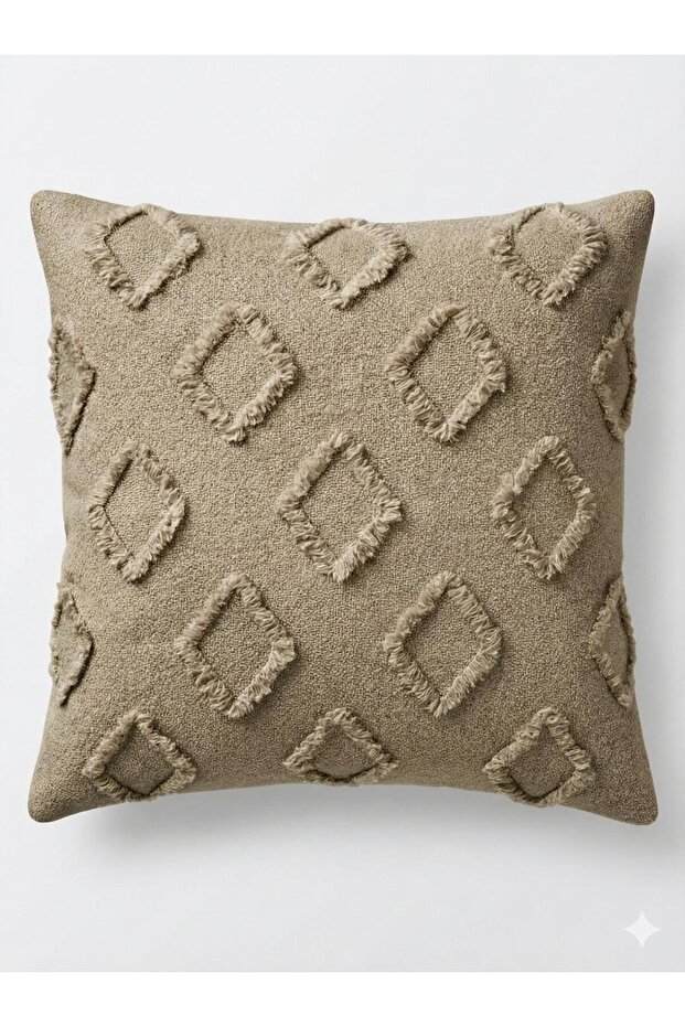 Throw Pillow Cover 43X43 cm – Double-Sided, Zippered, Compatible with Luxury Chenille Fabric Sofa Cover 1 Piece