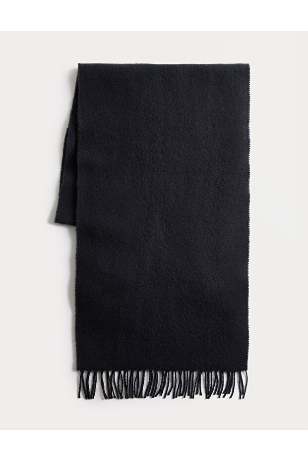 Yün Karışımlı Örgü Atkı - 1