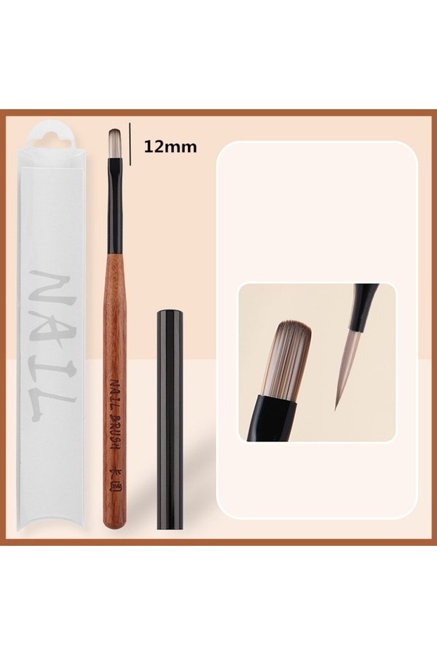 G-B624-01 2Style Sandalwood Gel Painting Brush Nail Art For Gel Tip Extension Acrylic Builder Access