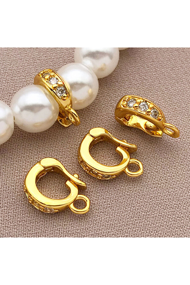 8mmx11mm style 2 3pcs18K Copper Plated Genuine Golden Thick Silvery White Golden Melon Seed Buckle P