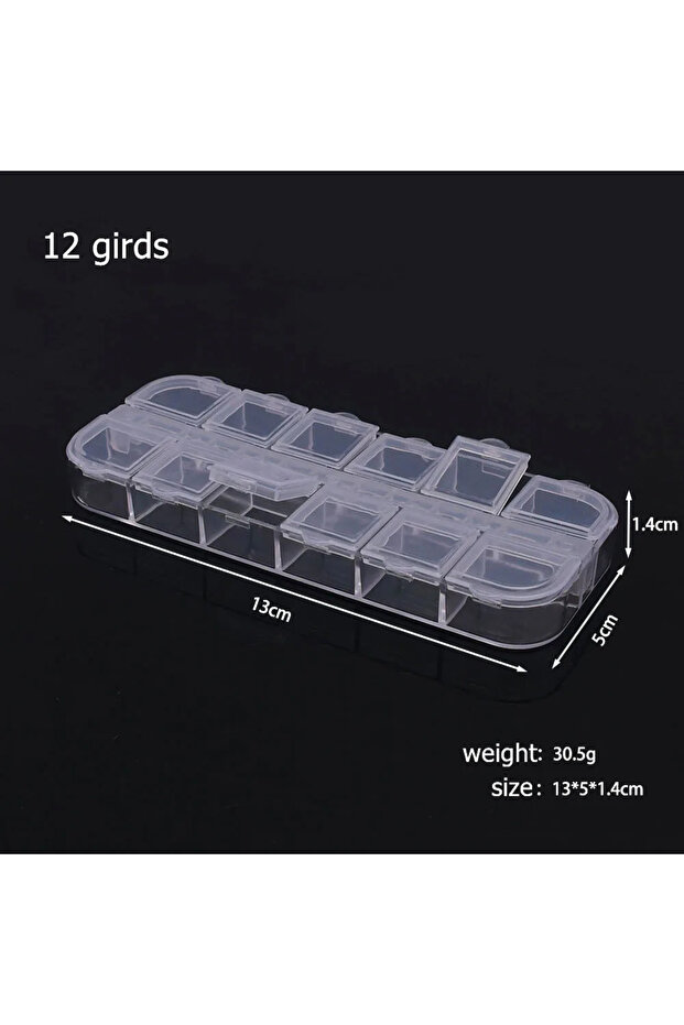 12 girds seprately 6-32 Compartments Plastic Storage Box Organizer Jewelry Container with Dividers f