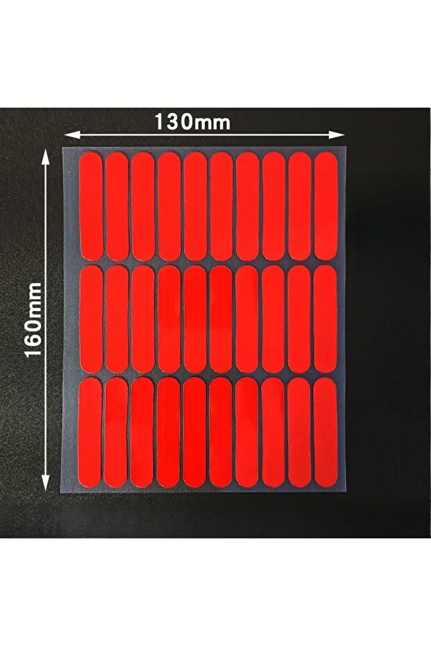 Red 30pc Nail Adhesive Tape False Nails Display Stand Glue Double-sided Pasted Practice Show Square