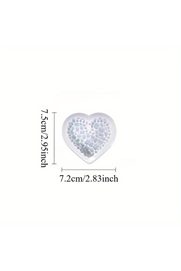 1pc Heart-Shaped Crystal Epoxy Resin Mold - Silicone Pendant Casting for DIY Jewelry and Decorative