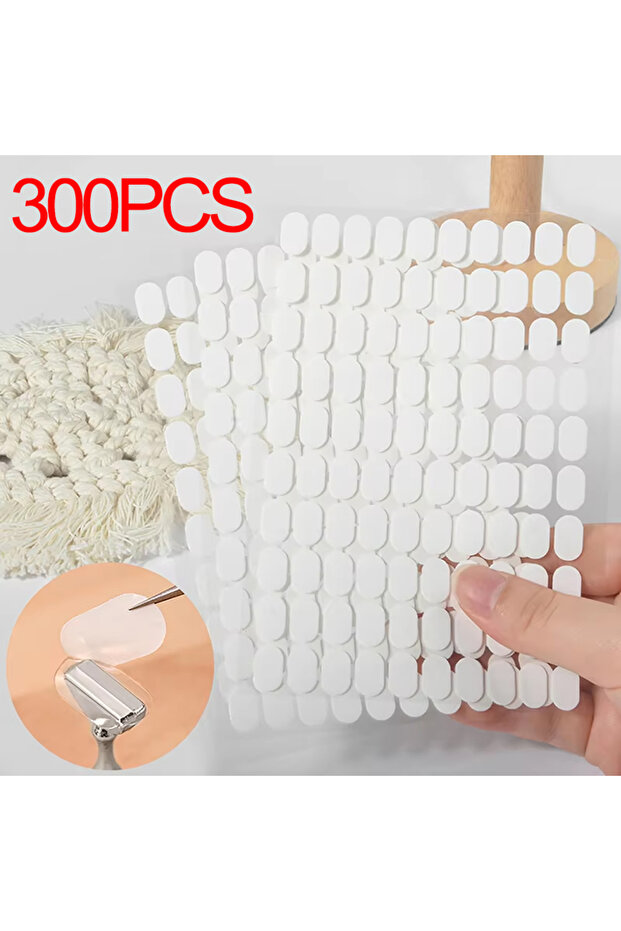300PCS LINMANDA 100/300Pcs Double Sided Adhesive Tapes Tabs Pre-Cut Nail Display Strips for Nail Art