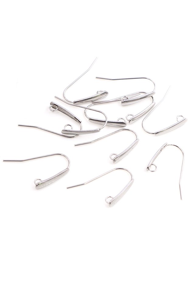 Stainless Steel 24x12mm 20pcs/Lot 316 Stainless Steel Gold Rose Gold High Quality Earring Hooks Wire