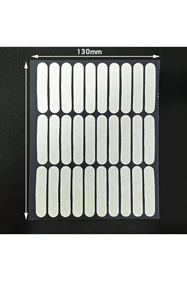 White 30pc Nail Adhesive Tape False Nails Display Stand Glue Double-sided Pasted Practice Show Squar