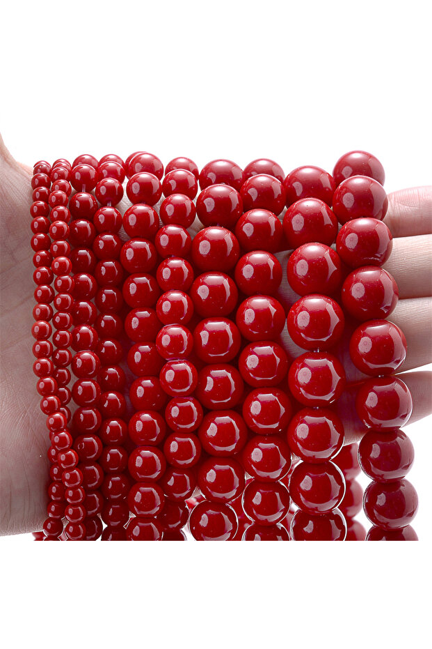 8mm approx 45 beads Red Coral Stone Beads Round Loose Spacer Beads for Jewelry Making DIY Charms Bra