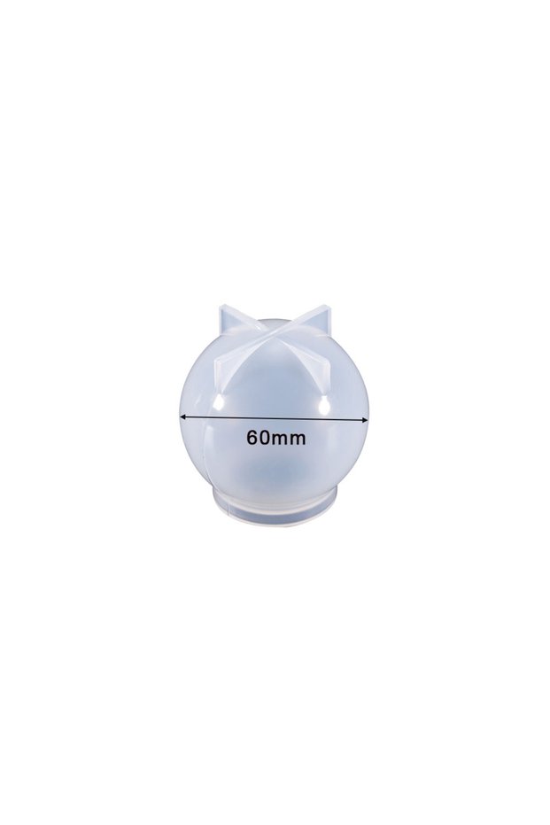 60mm 35-80mm 3D Crystal Ball Shape Silicone Mold Pendant Mould For Epoxy Resin DIY Jewelry Making T