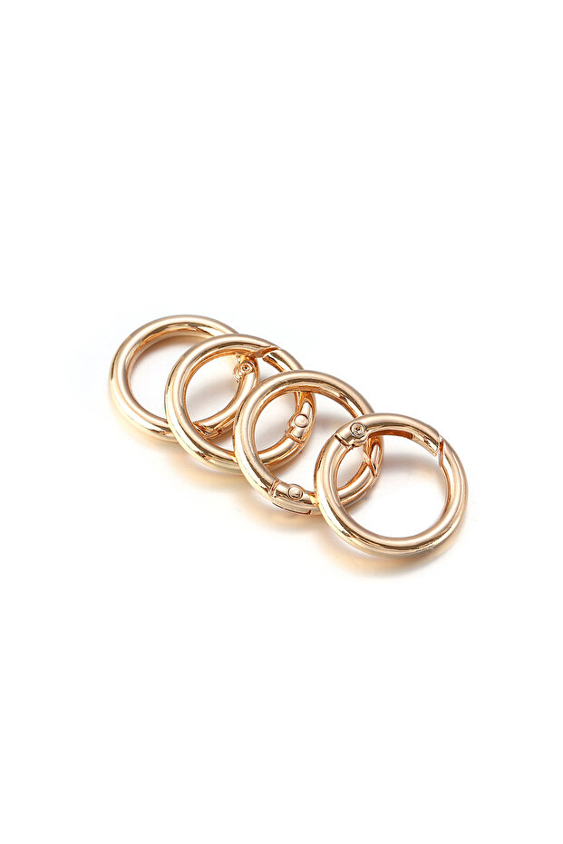 18mm 10pcs KC Gold 5-10pcs Metal O Ring Spring Clasps Openable Carabiner Keychain Bag Clips Hook Dog