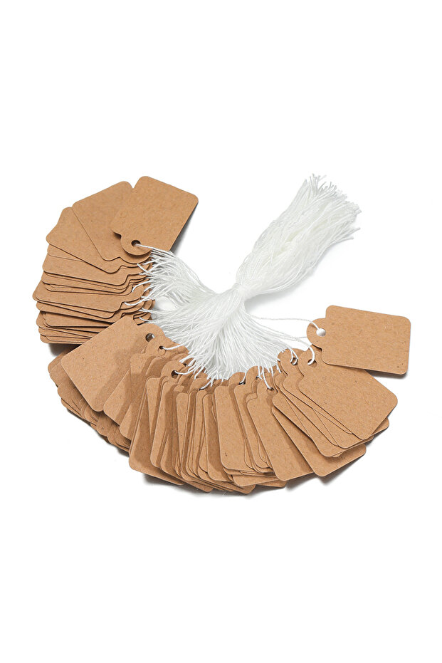 30x48mm Wooden 100pcs/Lot Rectangular Paper Price Tag White Wooden Blank String Watch Jewelry Crafts