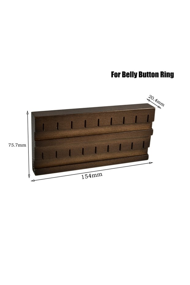 AE125S 1 Piece Solid Wood Navel Rings Body Piercing Jewelry Belly Button Rings Display Seller Cases