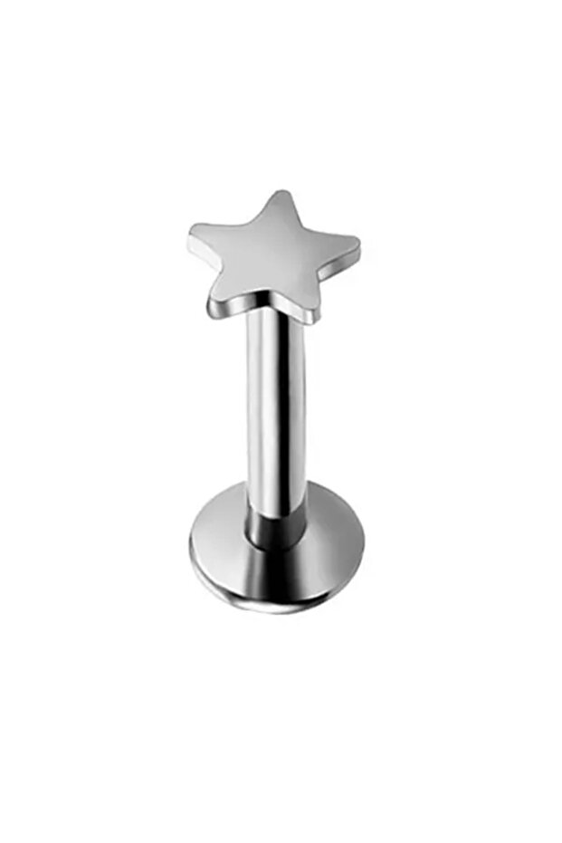1.2x6mm silver star 1PC Titanium Steel Tragus Piercing Heart 16G Ear Moon Star Stud Pircing Nariz Co