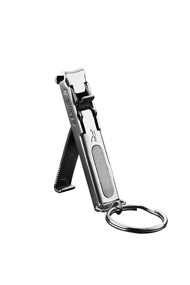 1pcs Ultra Thin Nail Clippers Collapsible Portable Travel Fingernail Keychain Scissors Cutter Stainl
