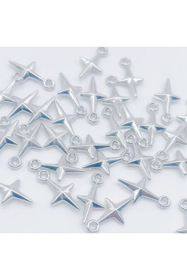 9x16mm 35XM250610-1 100pcs 16x9mm Star Shape Charms Shining Stars Beadwork For Jewelry Making DIY Je