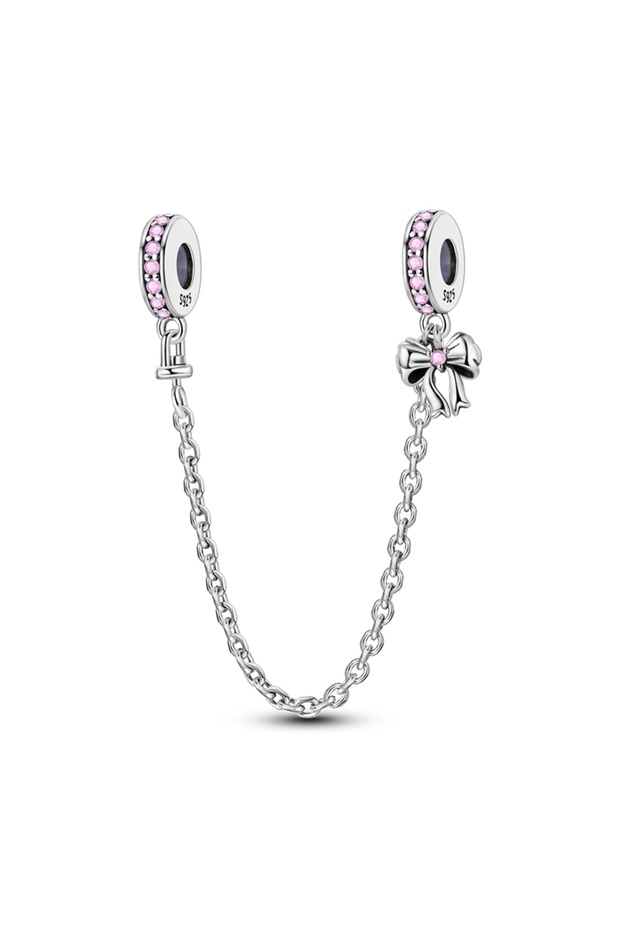 KJC1224 925 Sterling Silver Safety Chain Aircraft Earth Camera Daisy Silicone Charms Beads Fit Origi