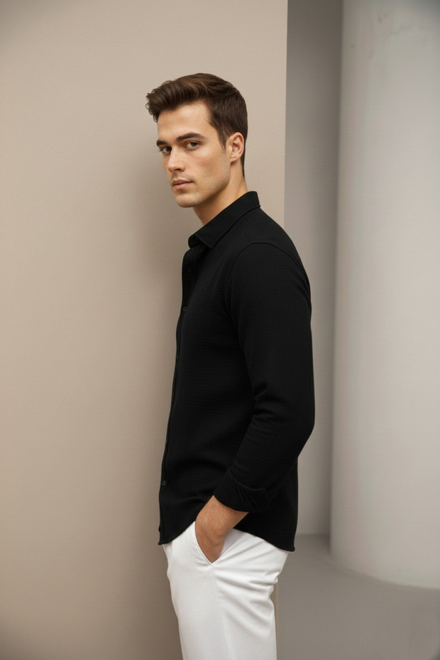 قميص مزخرف كبير الحجم - 4