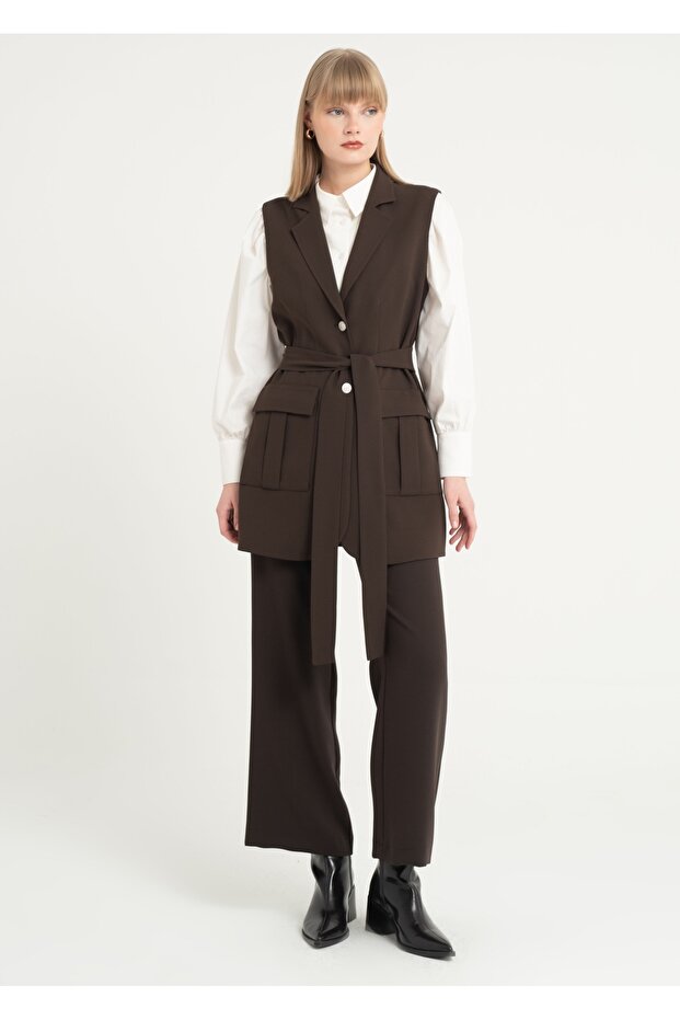 Torba Cepli Uzun Yelek - 5