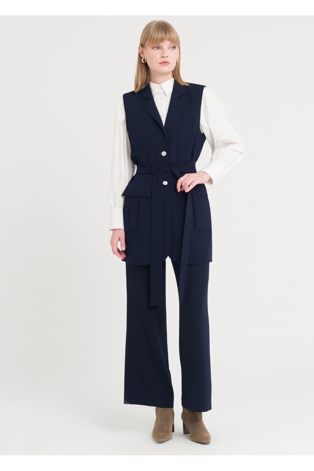 Torba Cepli Uzun Yelek - 1