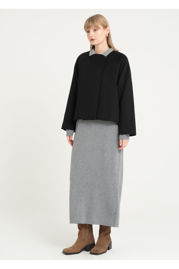 Tek Düğmeli Kısa Kaban - 2