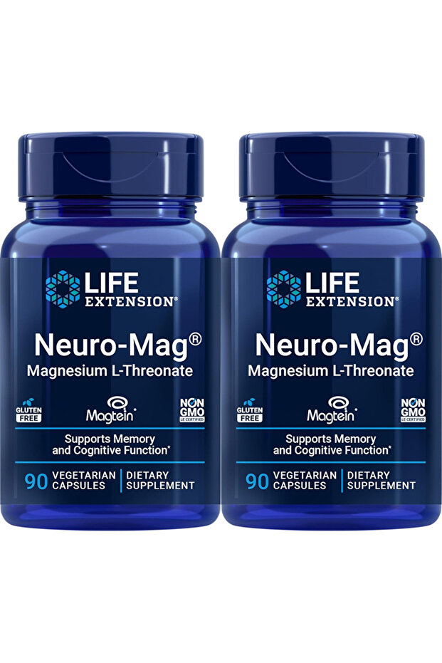 Neuro-mag Magnesium L-threonate, 90 Count (Pack of 2)