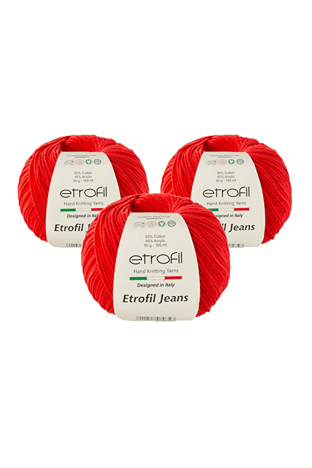 Jeans Amigurumi Yarn Hand Knitting Yarn 50 Gr. 3 Pieces 036