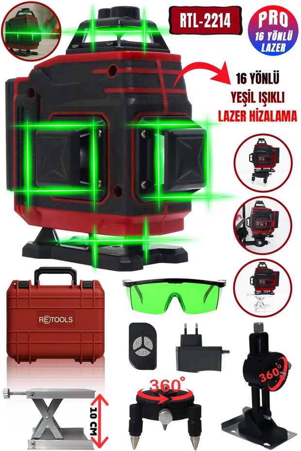 RTL-2214 BORDO 16 YÖNLÜ LAZER - 1
