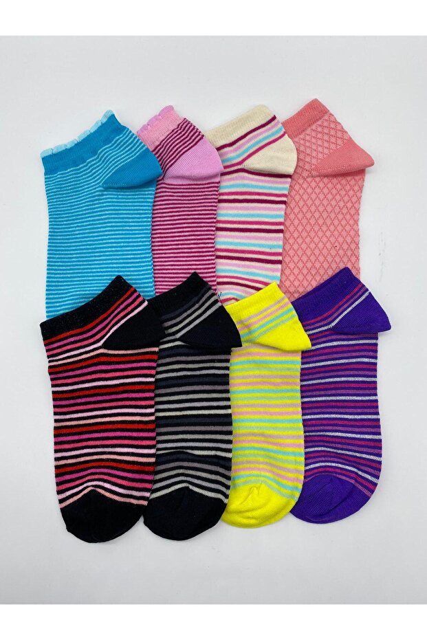8 Pairs of Booties Socks in Different Models and Colors