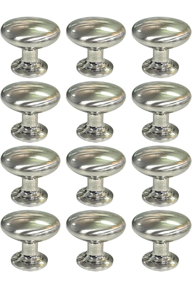 مقابض أدراج وخزائن أثاث حديثة (12 قطعة، مسطحة من الفولاذ المقاوم للصدأ) - 1